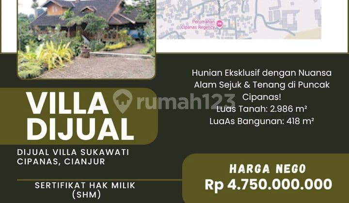 Dijual Villa Sukawati - Cipanas, Cianjur
