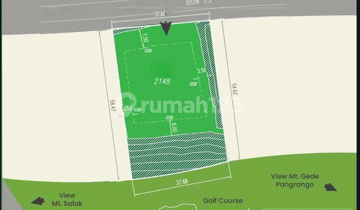 11.8jt Rancamaya Kavling 2148m² Utara-selatan Badan Direct Golf