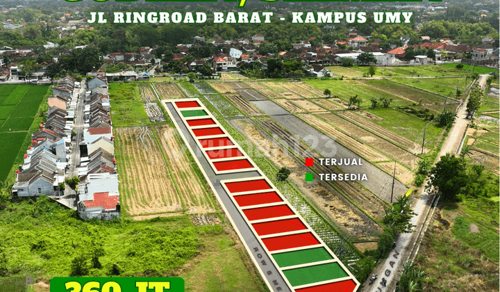 Tanah Sleman SHM Pekarangan, 7 Menit ke Al-Azhar Yogyakarta