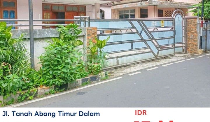 For Sale House in Tanah Abang Timur Dalam, Bank Seized Asset