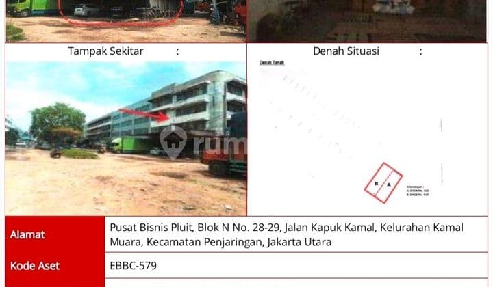 Dijual Murah Gudang di Pusat Bisnis Pluit Kapuk Aset Macet Bank