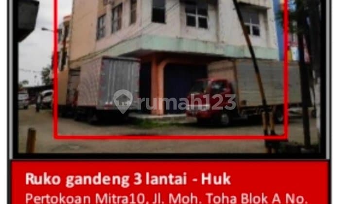 Dijual Murah Ruko Huk di Karawaci Tangerang Aset Macet Bank