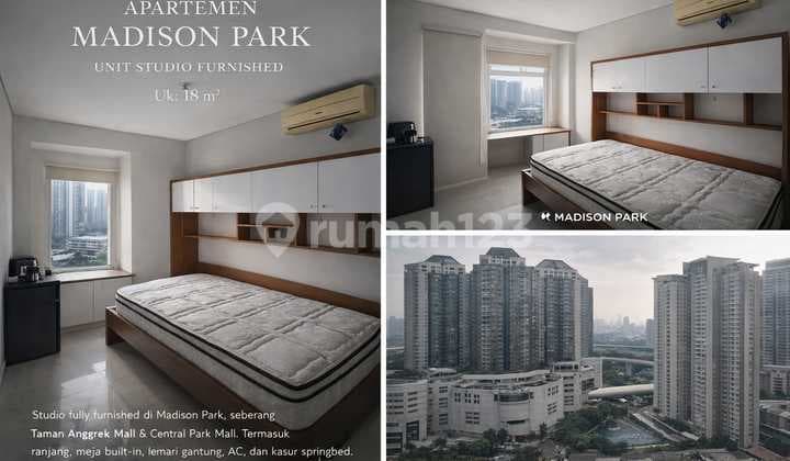 Madison Park Apartment Tipe Studio,Furnished,Unit Rapih dan Terawat,Siap Huni