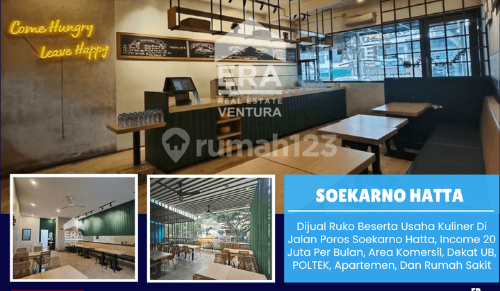 Ruko Di Poros Jalan Sukarno Hatta Lokasi Strategis, Area Bisnis