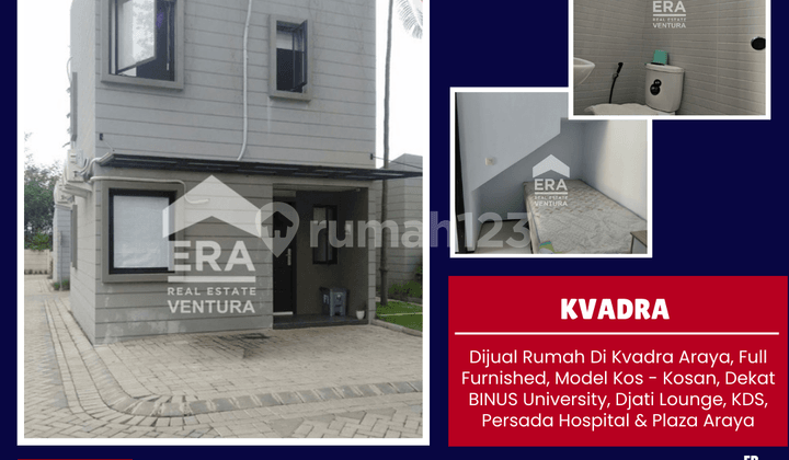 F012 Rumah 2 Lantai Full Furnished Di Araya Malang