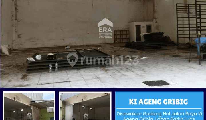 Disewakan Gudang Nol Jalan Raya Ki Ageng Gribig, Dekat Exit Tol