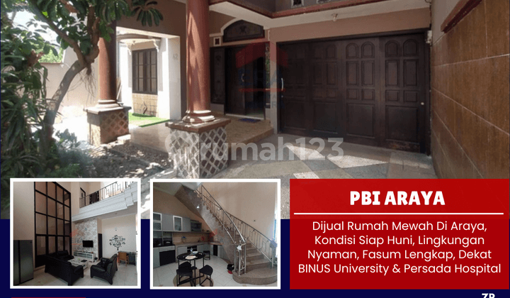 Dijual Rumah Mewah di Araya, Kondisi Siap Huni, Dekat Binus