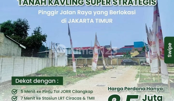 Tanah Kavling, Dekat Mabes Tni, Cilangkap Cipayung, Jakarta Timur