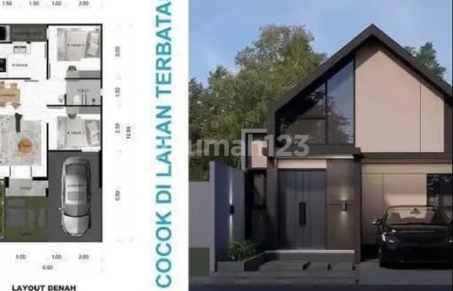 Termurah Siap Bangun Rumah Dijual Di Pinggir Jalan Ujung Berung Pasirwangi Cinangka 300jutaan Free Design Shm