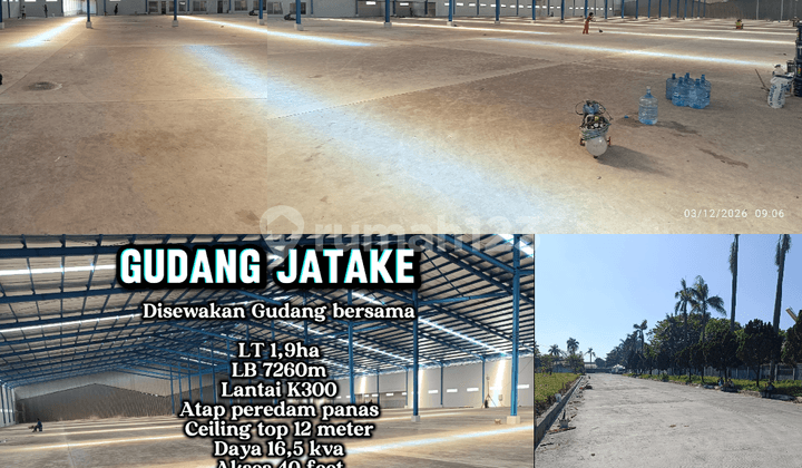 Disewakan Gudang Jatake Celling 12M Kontainer 40 Feet