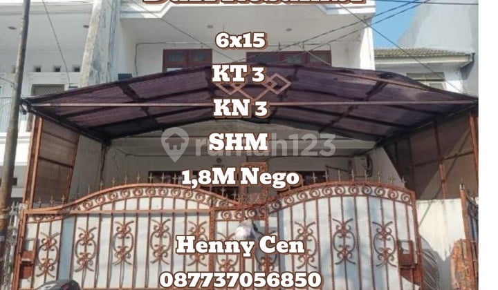 Duri Kosambi 6x15 Jual Cepat 2 Lantai Harga Masih Bisa Nego