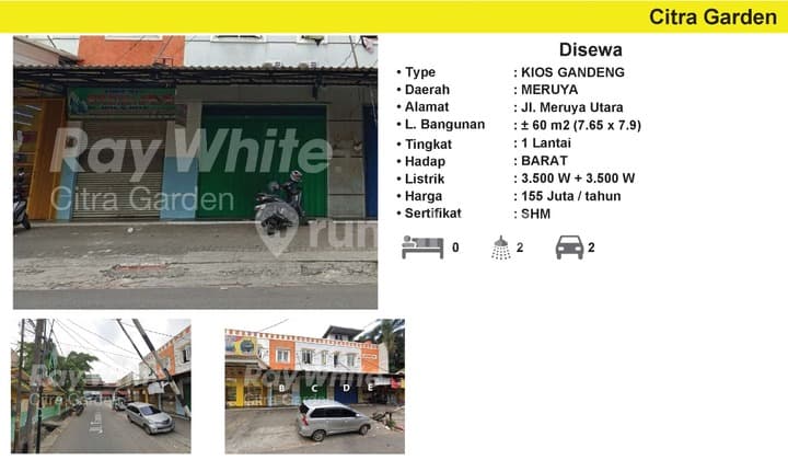 Disewa Ruko Gandeng Siap Pakai