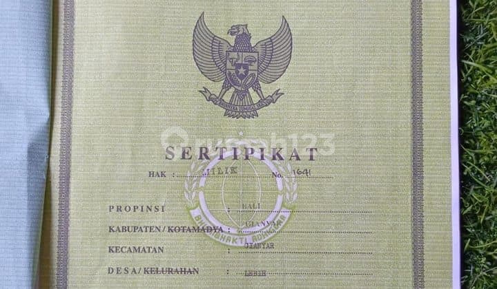 Tanah Datar Strategis Pinggir Pantai Zona Kuning, Gianyar