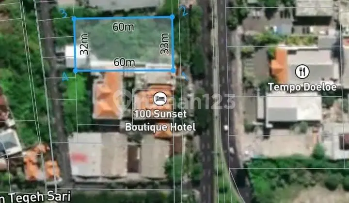 Tanah Premium Lokasi Sangat Strategis di Sunset Road Kuta