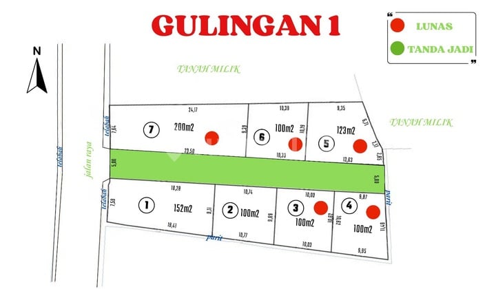 Tanah Strategis Gulingan Mengwi. Legalitas Lengkap
