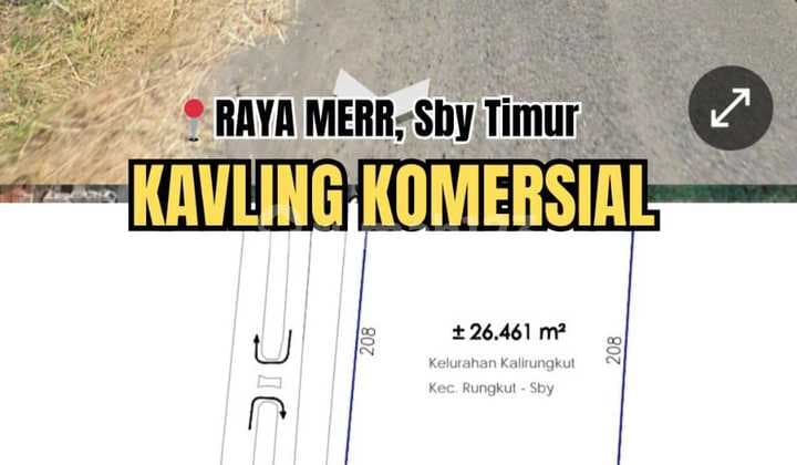 Kavling Komersial Siap Bangun Raya Merr Surabaya Super Strategis