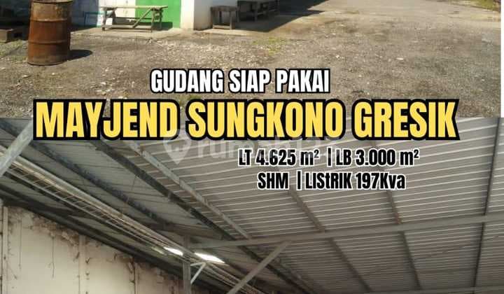 Dijual Gudang SHM Siap Pakai Mayjend Sungkono Gresik