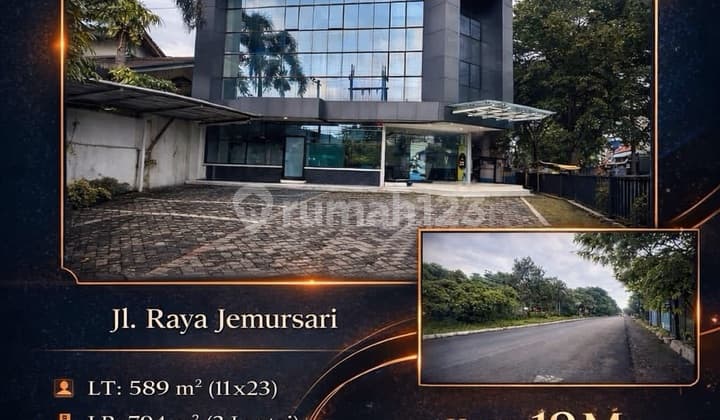 Dijual / Disewakan Gedung Komersial Siap Pakai Jl Raya Jemursari