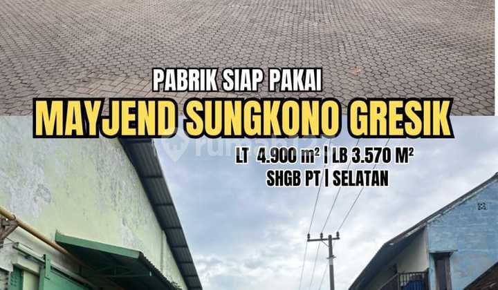 Dijual Pabrik Raya Mayjen Sungkono Gresik Dapat Tanah Bangunan