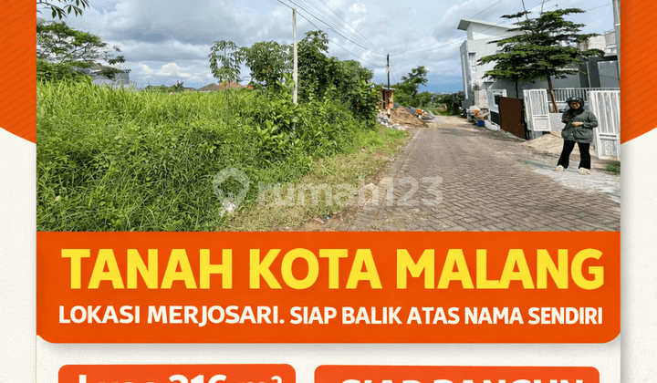 Tanah Kota Malang SHM On Hand Dekat Kampus Brawijaya