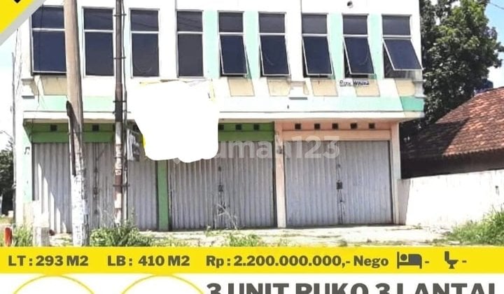 Ruko 3 Unit 3 Lantai Pinggir Jalan Raya Ratu Dibalau