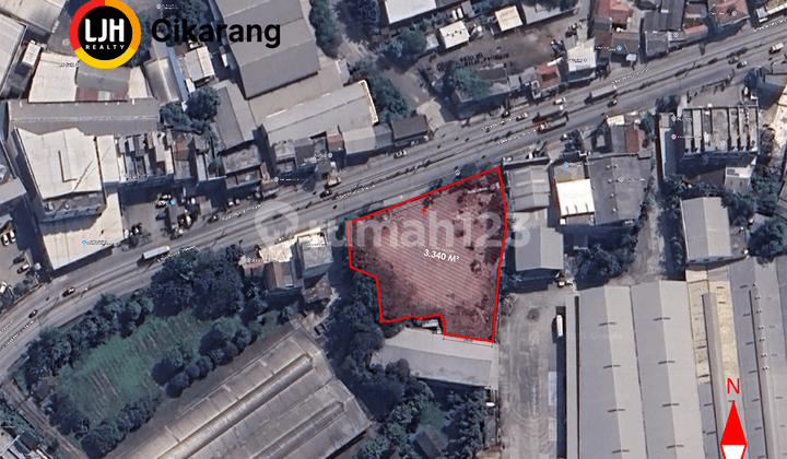 Dijual Kavling Komersil Luas di JL Raya Cikarang - Cibarusah