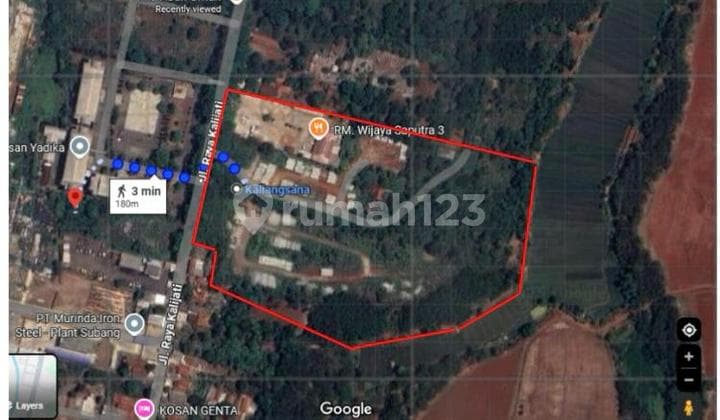 Tanah Komersial Dipinggir Jl. Raya Kalijati - Subang