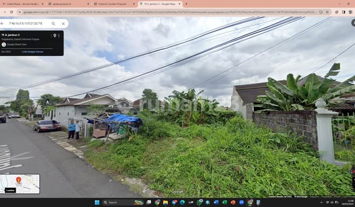 Dijual Tanah Strategis di Jambon, Tegalrejo, Kota Yogyakarta, Dekat Kampus Ugm