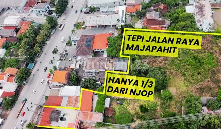 Only 1/3 of the Tax Object Sale Value. Main Road Land in Majapahit, East Semarang.