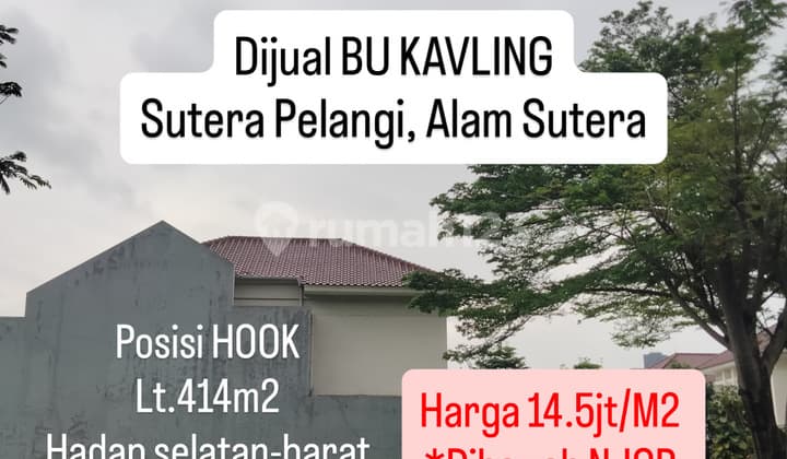 Dijual Bu Kavling di Sutera Pelangi Alam Sutera