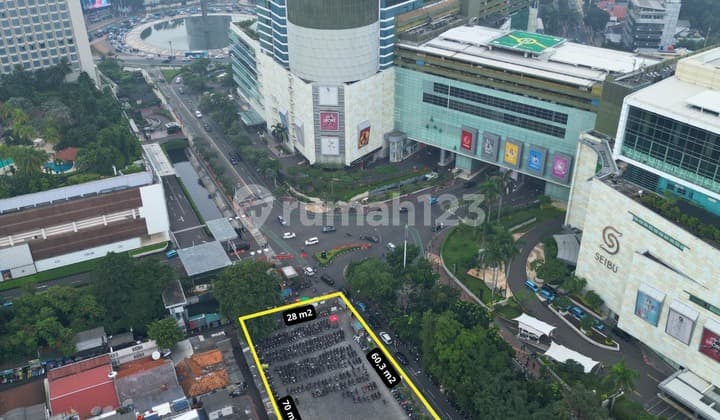 Dijual Tanah Komersial Area Bundaran Hi Thamrin, Dekat Plaza Indonesia & Grand Indonesia. Ijin 30 Lantai Gedung Kantor Hotel