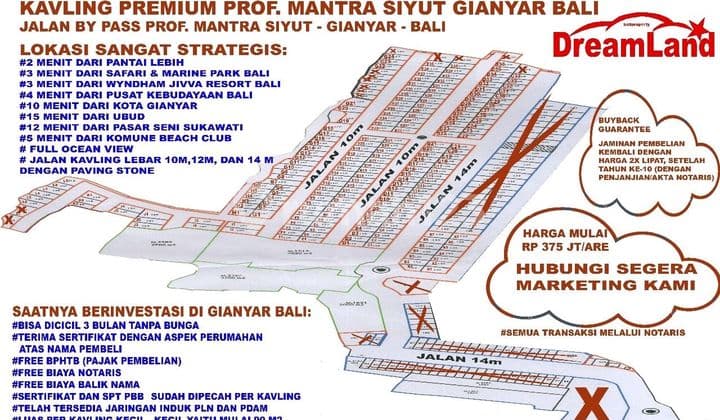 Tanah Kavlingan View Laut Murah Strategis Di Jl.ida Bagus Mantra