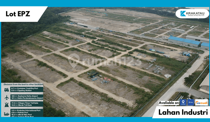 Krakatau Industri Tanah Kavling EPZ Strategis Cilegon