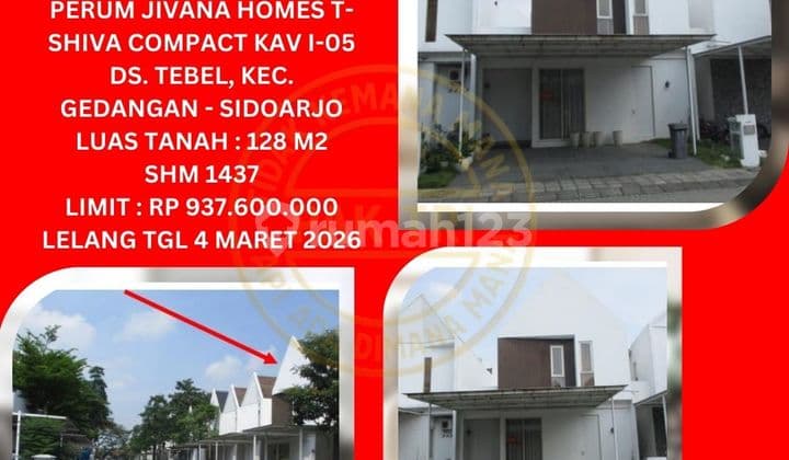 Jual Rumah Lelang Bank di Sidoarjo (Perum Jivana Homes - Gedangan) : Lelang Kpknl