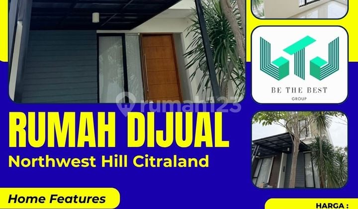 Siap Huni!! Rumah Baru Gress Full Renovasi 2 Lantai Northwest Hill Citraland Surabaya Barat