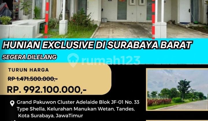Jual Rumah Lelang Bank di Surabaya (Grand Pakuwon Cluster Adelaide) - Lelang Kpknl Jual Rumah Lelang Bank di Surabaya (Grand Pakuwon Cluster Adelaide) - Lelang Kpknl