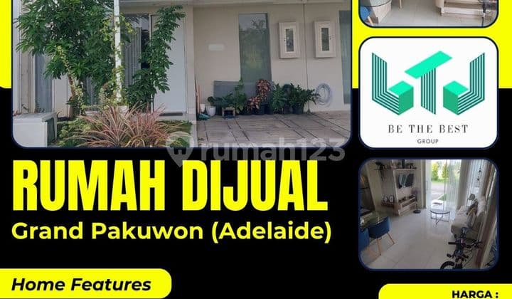 Free 4 Unit AC + Water Heater!! For Sale House Grand Pakuwon Cluster Adelaide West Surabaya