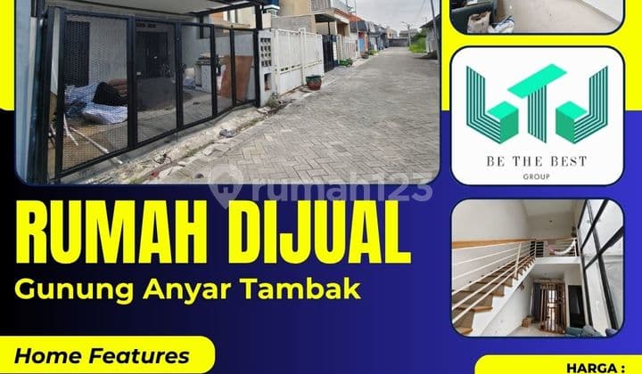 Rumah, 2 Lantai, SHM, di Gununganyar : 5 Menit Raya Merr!! Rumah Baru Gress (Shm) Mewah 2 Lantai Dijual Harga Termurah