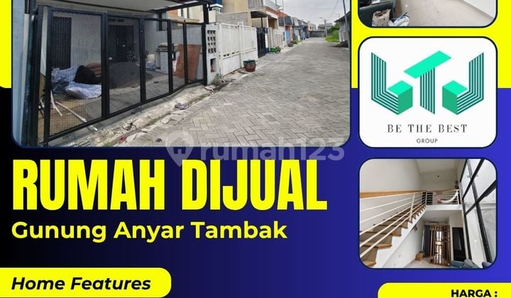 Rumah, 2 Lantai, SHM, di Gununganyar : 5 Menit Raya Merr!! Rumah Baru Gress (Shm) Mewah 2 Lantai Dijual Harga Termurah