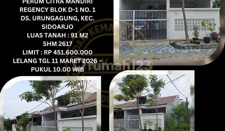 Jual Rumah Lelang Bank di Urangagung Sidoarjo (Perum Citra Mandiri Regency) - Lelang Kpknl