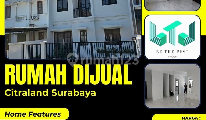 Hanya 5 Menit ke G-Walk Citraland!! Dijual Rumah Baru di Citraland Surabaya