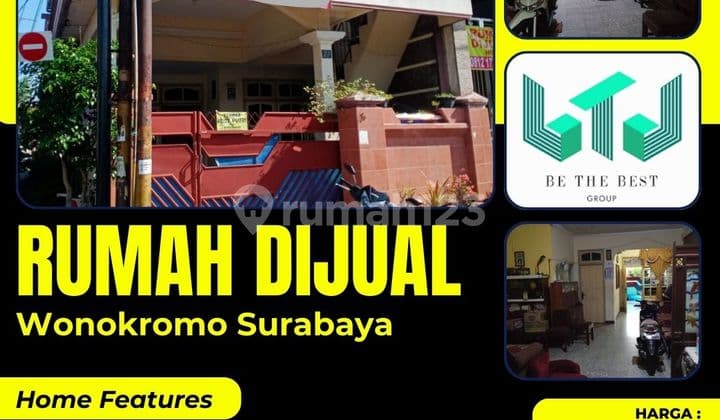 2 Floors - 12 Rooms Near Royal Plaza & Unesa!! House for Sale in Wonokromo Surabaya - Suitable for a Boarding House