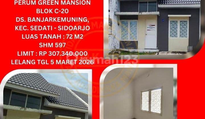 Jual Rumah Lelang Bank di Sidoarjo (Green Mansion Banjarkemuning - Sedati) : Lelang Kpknl