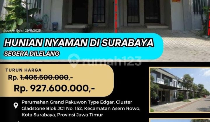 Jual Rumah Lelang Bank di Surabaya (Grand Pakuwon Cluster Gladstone) - Lelang Kpknl Jual Rumah Lelang Bank di Surabaya (Grand Pakuwon Cluster Gladstone) - Lelang Kpknl