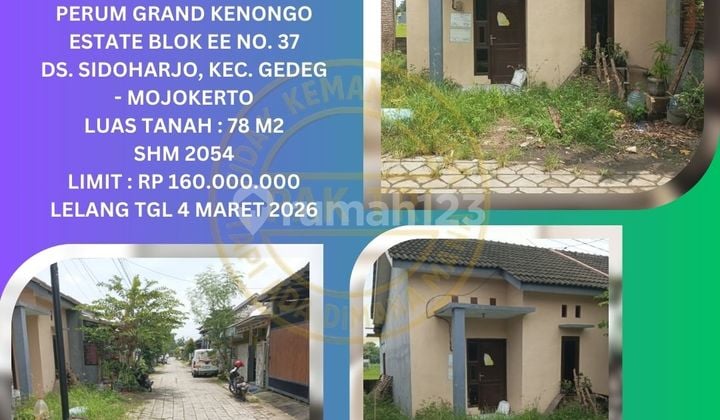 Jual Rumah Lelang Bank di Mojokerto (Grand Kenongo Estate - Gedeg) : Lelang Kpknl