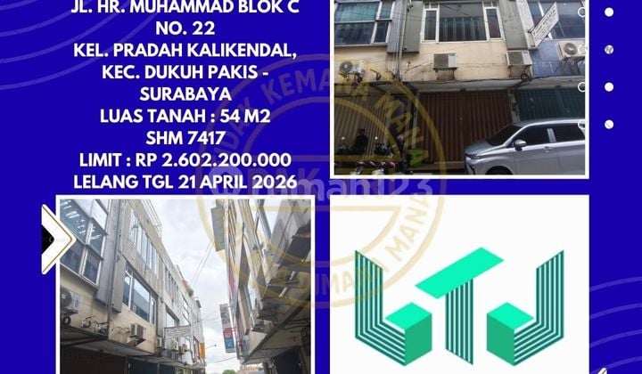 For Sale: Shop-House Via Auction in Dukuh Pakis Surabaya (Ruko Surya Inti Permata) - Auction by KPKNL For Sale: Shop-House Via Auction in Dukuh Pakis Surabaya (Ruko Surya Inti Permata) - Auction by KPKNL