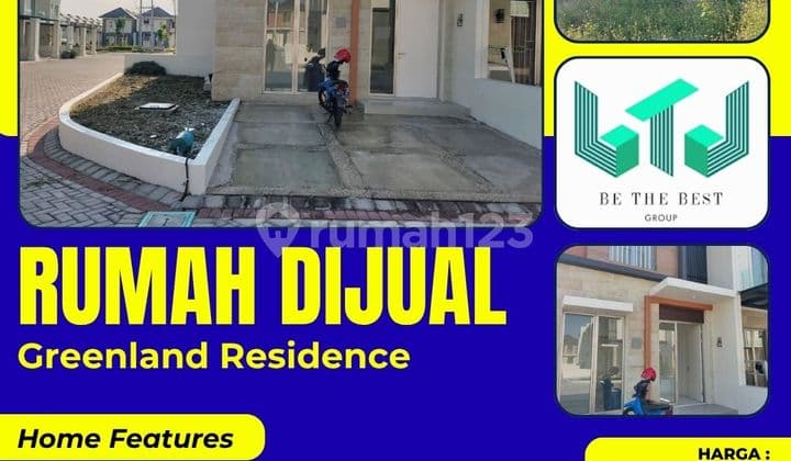 Hook!! Dijual Rumah Baru - Belum Pernah Dihuni : Greenland Residence Menganti | Surabaya Barat