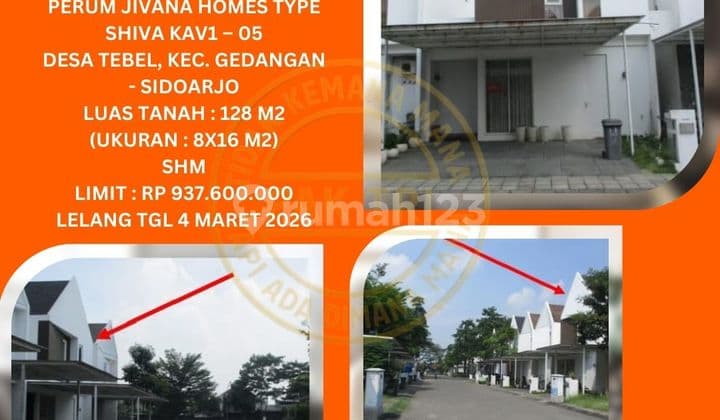 Jual Rumah Lelang Bank di Gedangan Sidoarjo (Perum Jivana Homes Type Shiva) : Lelang Kpknl