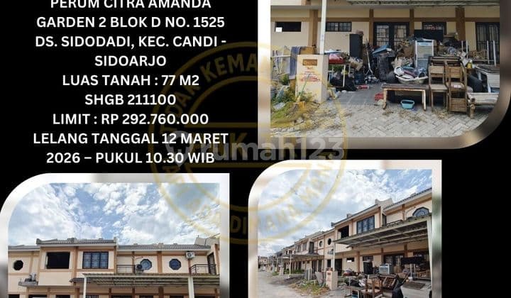 Jual Rumah Lelang Bank di Candi Sidoarjo (Citra Amanda Garden 2) - Lelang Kpknl
