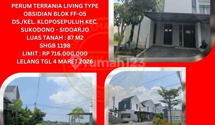 Jual Rumah Lelang Bank di Sidoarjo (Terrania Living Type Obsidian) : Lelang Kpknl